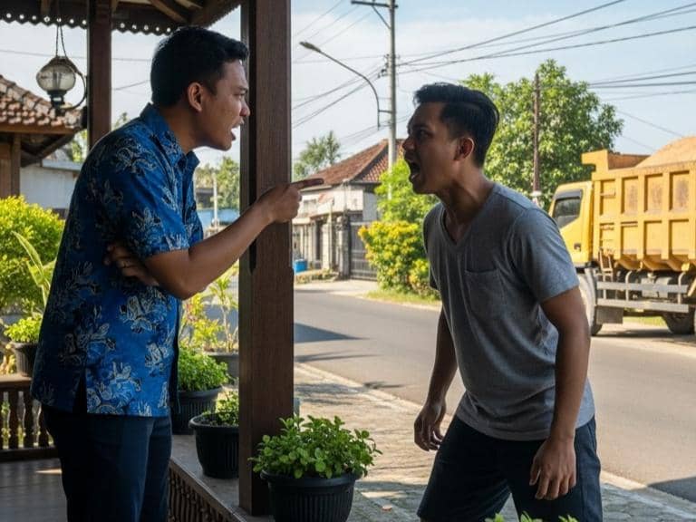 Ilustrasi cekcok antara pelaku dengan korban.