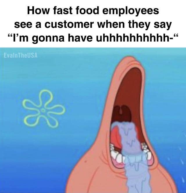 meme SpongeBob tentang menu