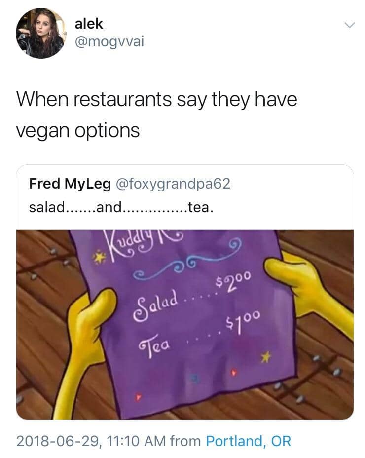 meme SpongeBob tentang menu