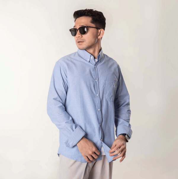 Woodcutter Basic Shirt Light Blue Longsleeve