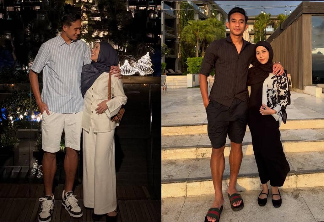 momen liburan Rizky Ridho dan istri