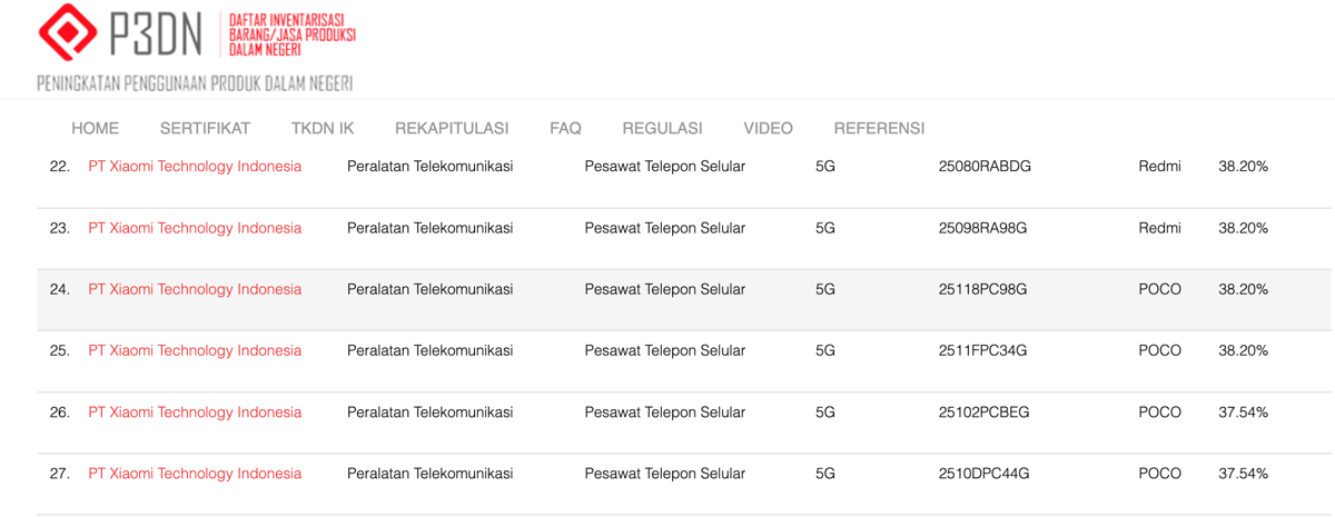 POCO F8 Pro dan POCO F8 Ultra mengantongi nilai TKDN sebesar 37,54 persen
