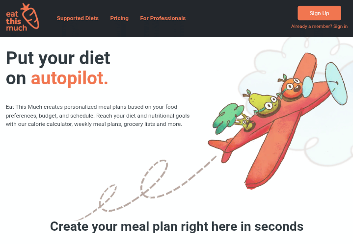 tangkapan layar website EatThisMuch