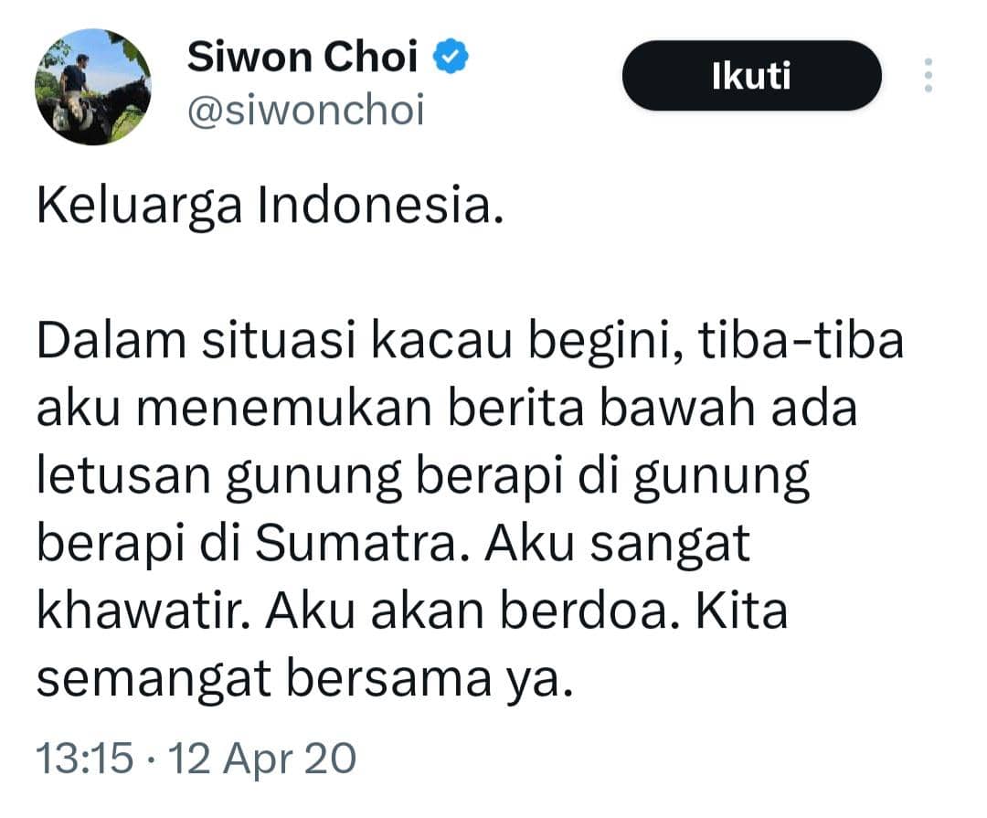 postingan Siwon