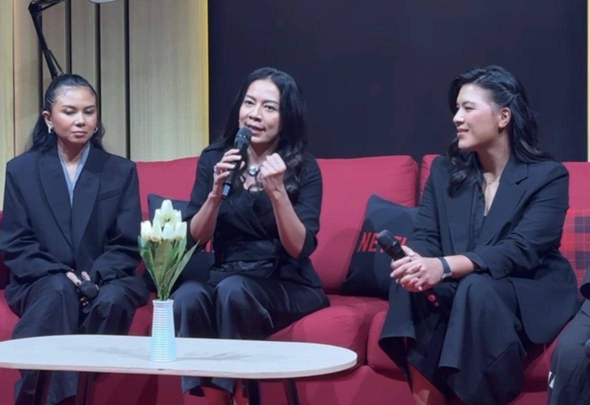 Dee Lestari, Kamila Andini, dan Sabrina Rochelle pada Selasa (2/12/2025)