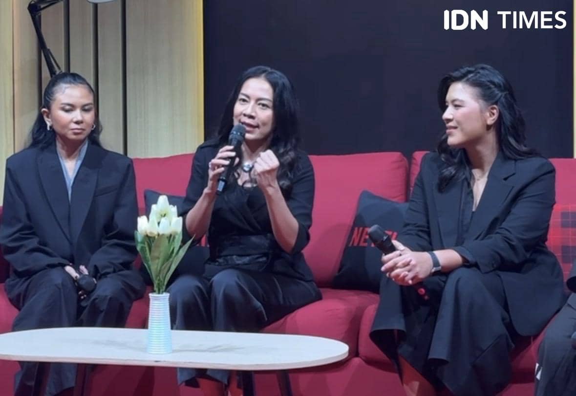 Dee Lestari, Kamila Andini, dan Sabrina Rochelle pada Selasa (2/12/2025)