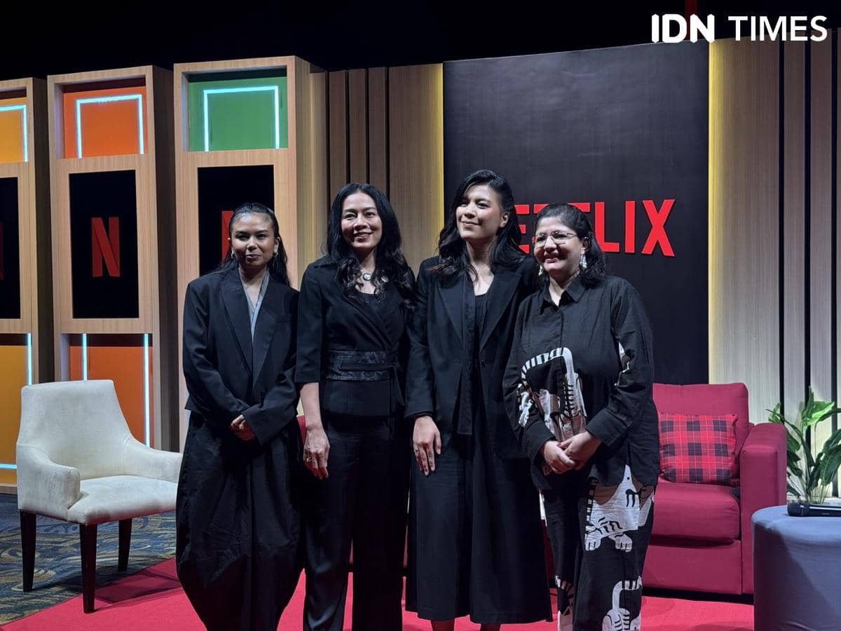 Dee Lestari, Kamila Andini, dan Sabrina Rochelle pada Selasa (2/12/2025)