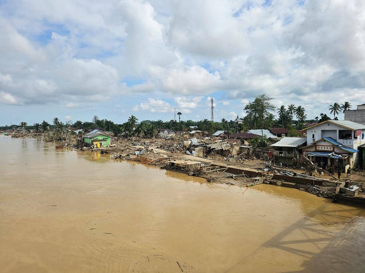 Kondisi Aceh Tamiang, Rabu (3/12/2025) usai dihantam banjir dan longsor.