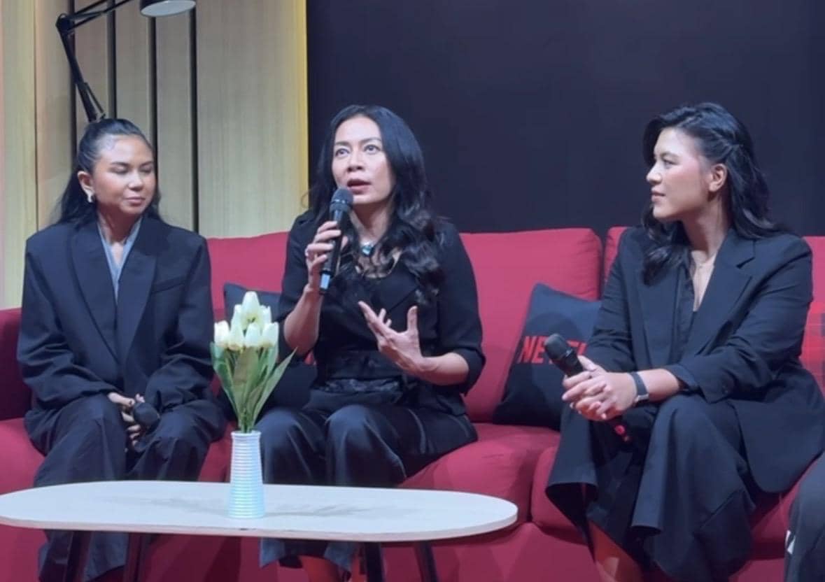 Dee Lestari, Kamila Andini, dan Sabrina Rochelle pada Selasa (2/12/2025)