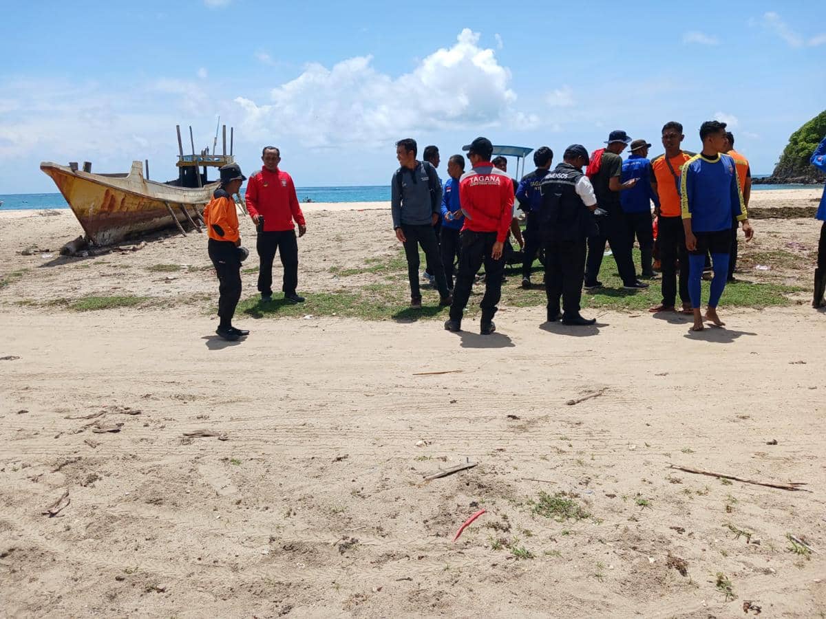 Lokasi pencarian pemancing yang hilang di Perairan Langgudu Bima, Rabu (3/12/2025).