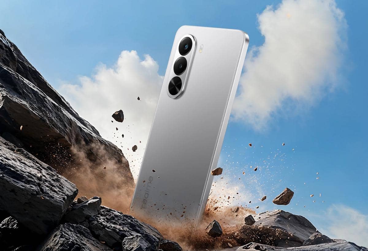 ilustrasi realme P4x 5G yang bersertifikasi MIL-STD 810H