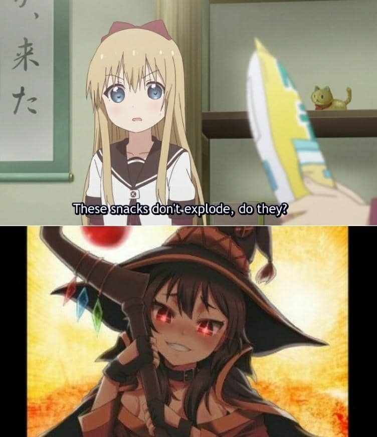 meme anime tentang keripik kentang