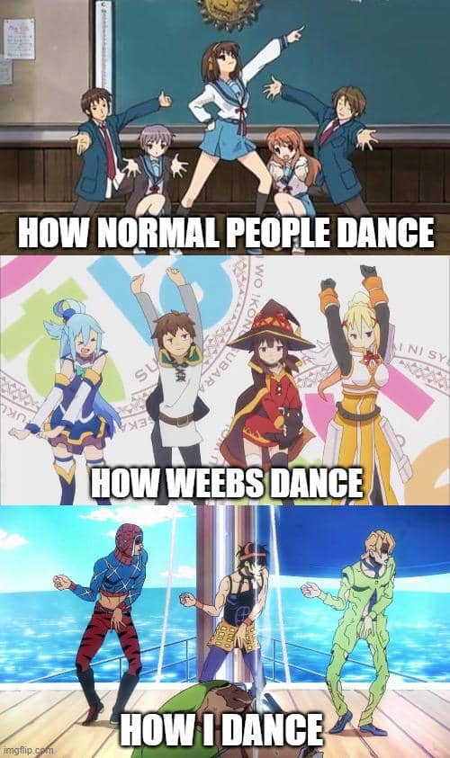 meme anime tentang menari
