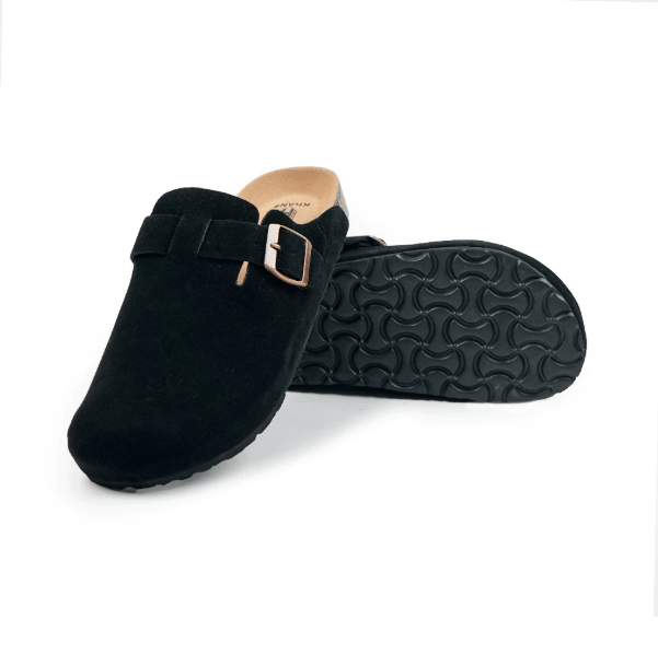 Khans Cori Black Sandal Suede