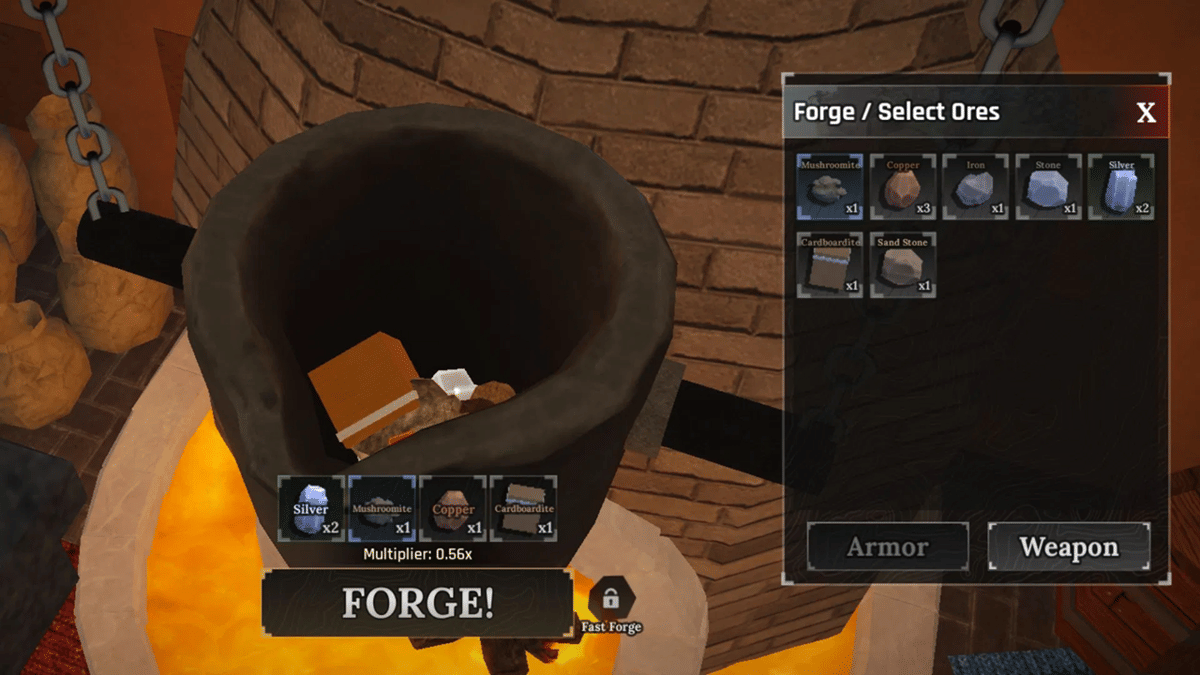 mekanisme menempa di The Forge