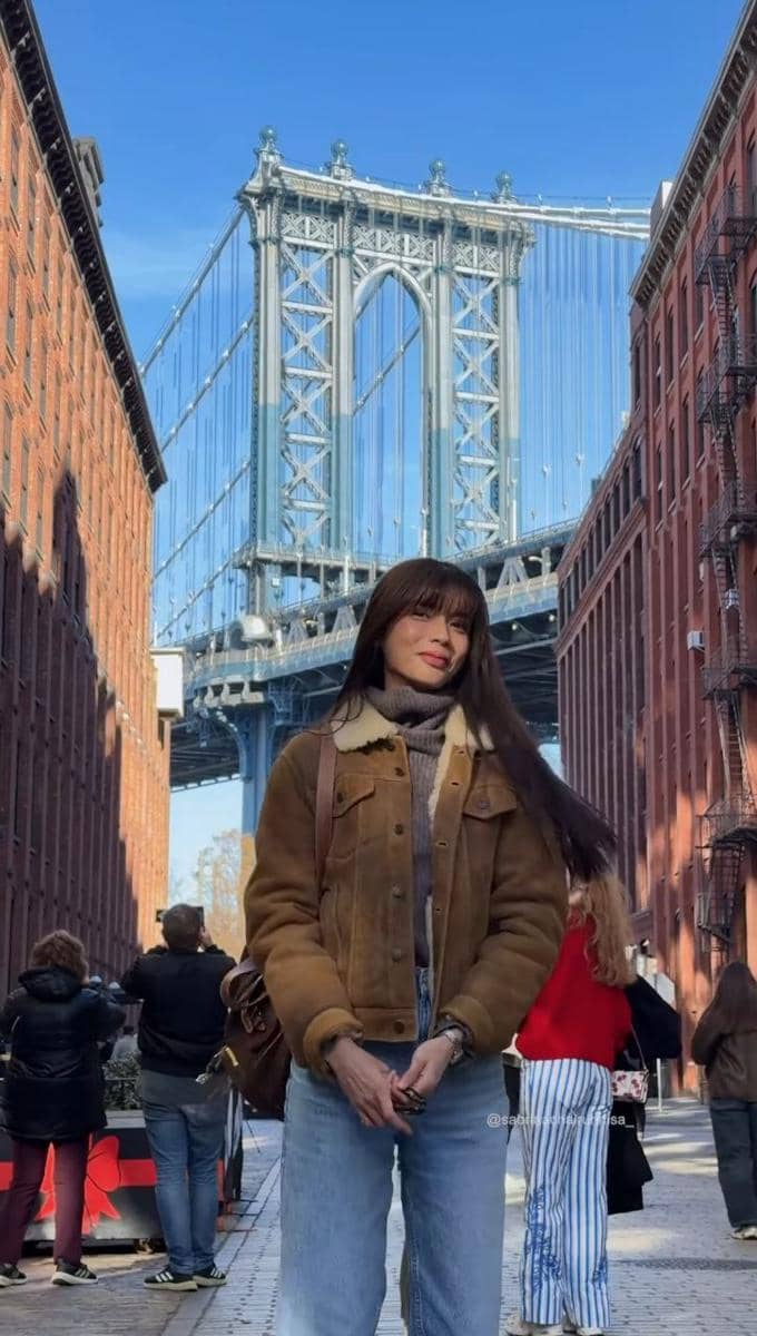 OOTD Sabrina Chairunnisa saat di New York