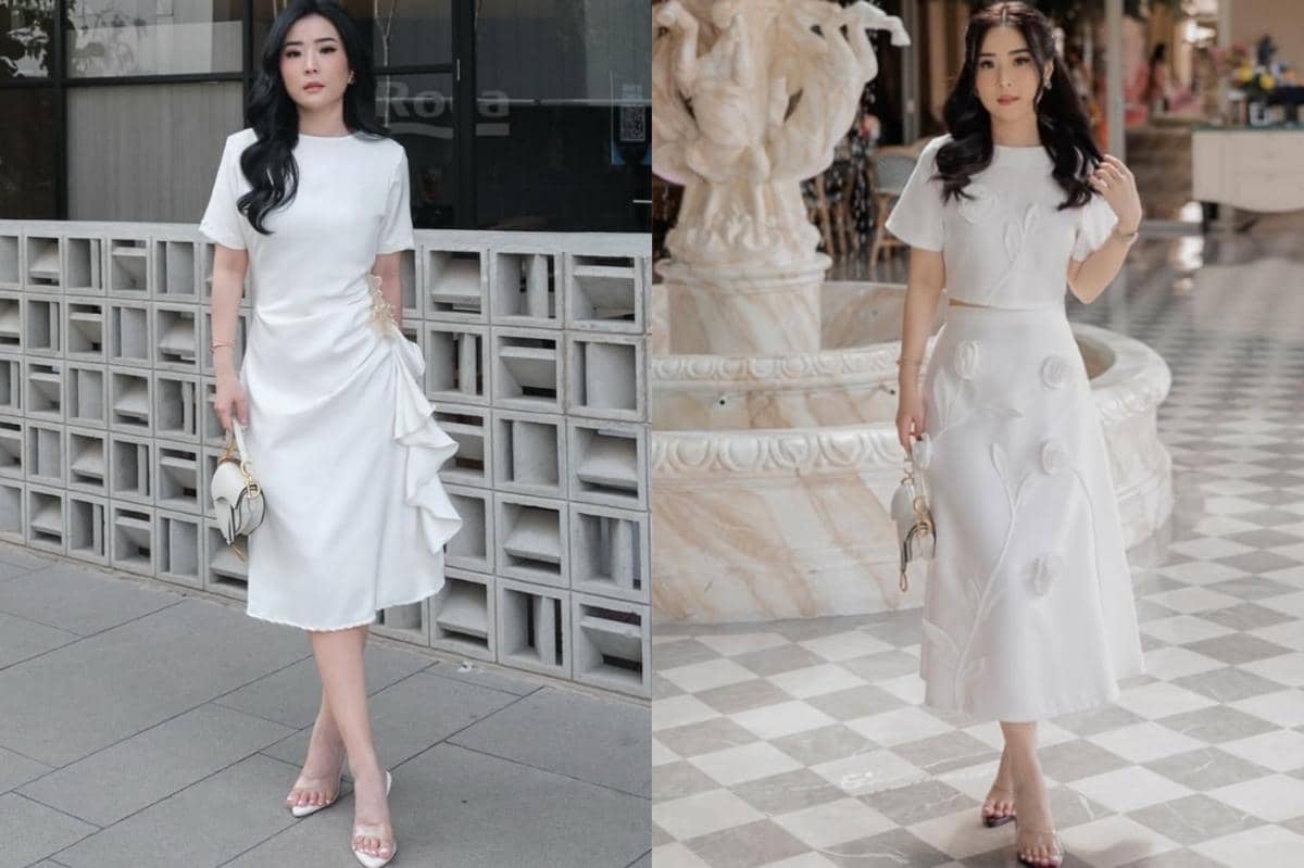 7 Ide Outfit Nuansa Putih ala Aita Christina, Anggun nan Elegan!