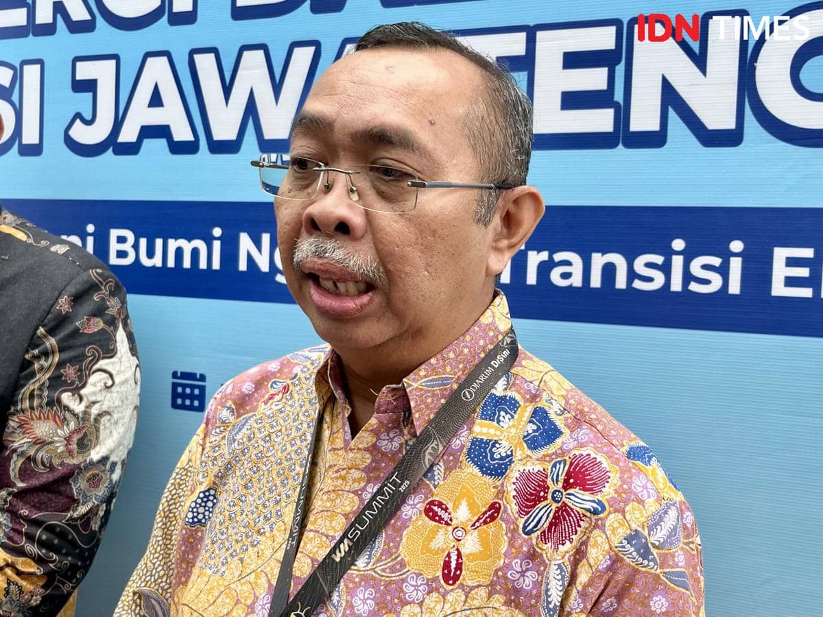 Senior Manager Public Affairs PT Djarum, Purwono Nugroho saat peluncuran Forum Energi Daerah (FED) di Kudus, Kamis (4/12/2025). (IDN Times/Dhana Kencana)