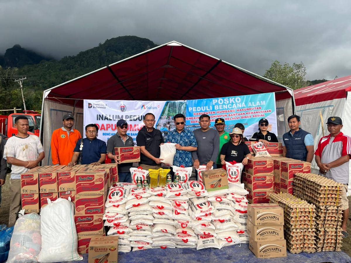 Inalum menyalurkan bantuan dari BUMN untuk para korban banjir Sumut (dok.Inalum)