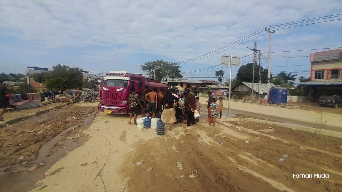 Kondisi Kabupaten Aceh Tamiang pascabanjir.
