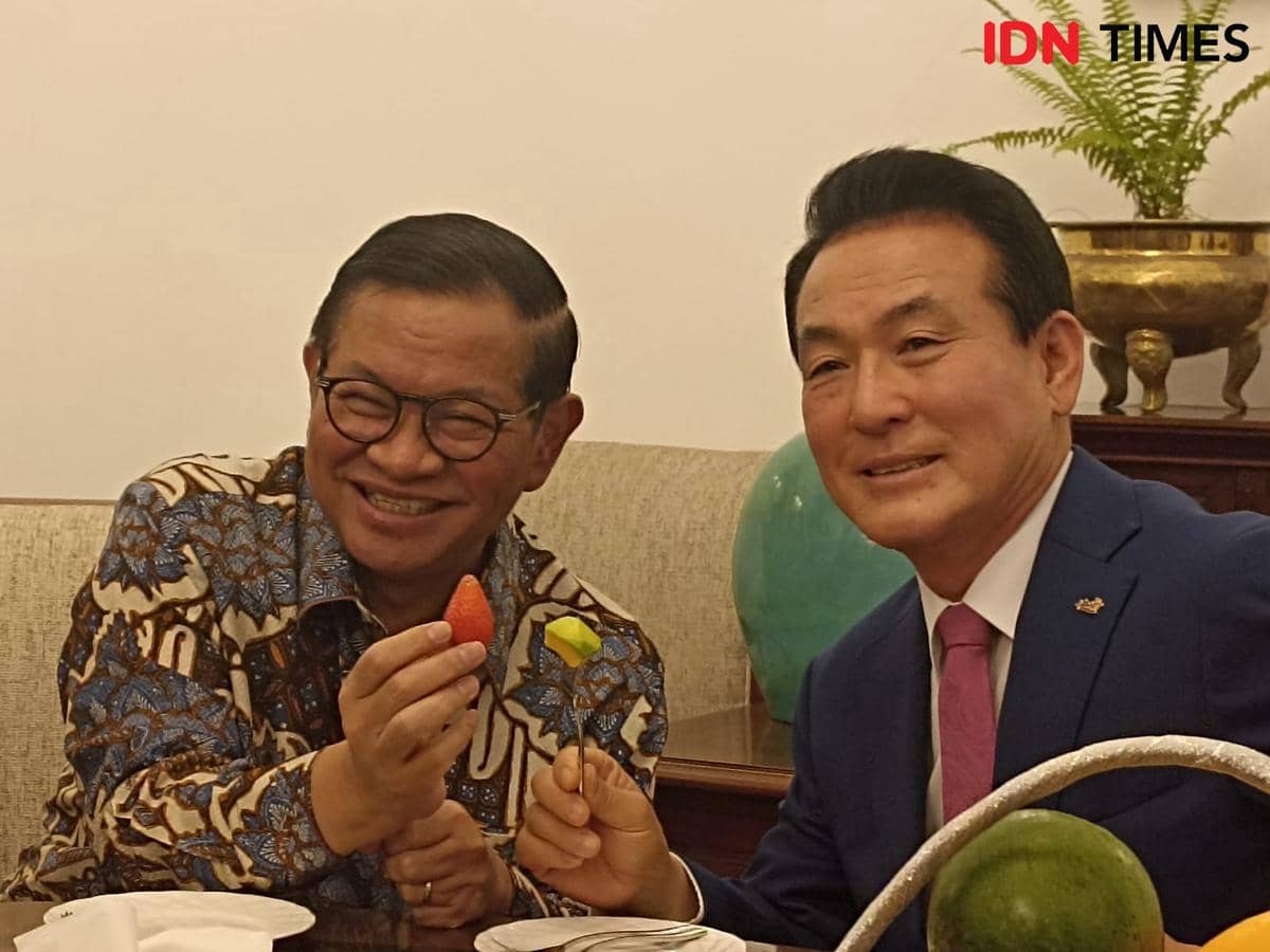 Pramono menerima kunjungan Wali Kota Nohsan Baek Sung Hyun di Balai Kota