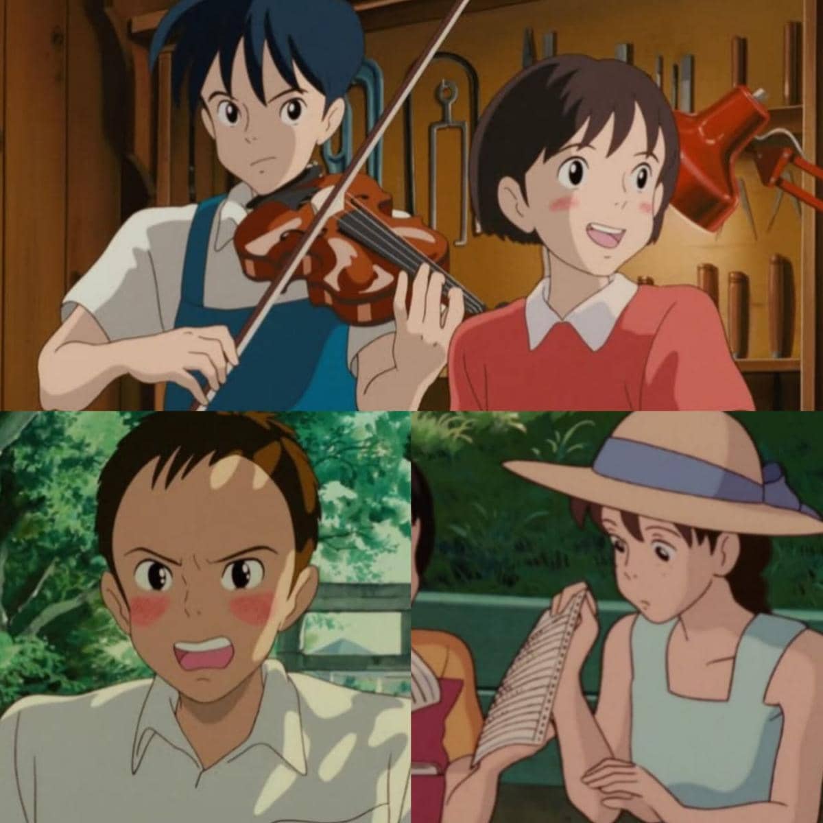 karakter Seiji-Shizuku (atas) dan Sugimura-Yuko (bawah)