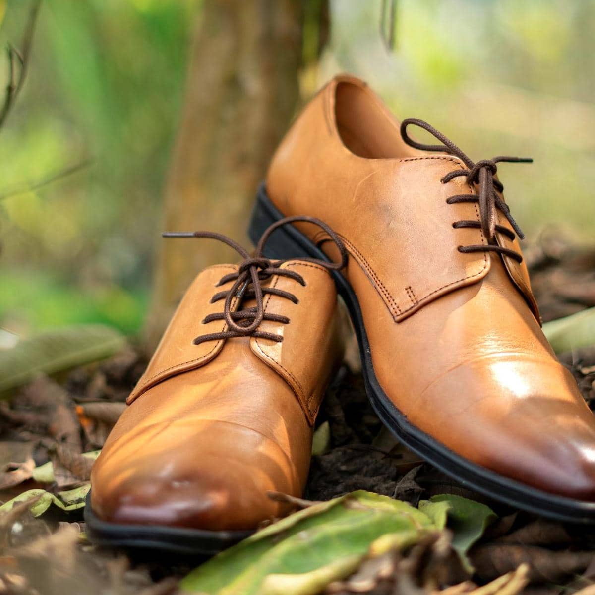 ilustrasi sepatu warna tan 