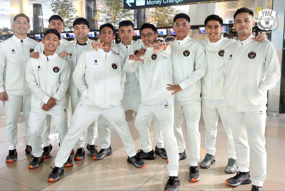 Tim putra bulutangkis Indonesia untuk SEA Games 2025. 