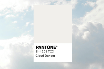 ilustrasi warna cloud dancer yang akan tren di 2026