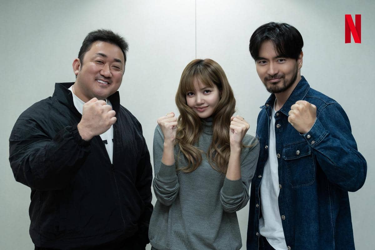 Ma Dong Seok, Lisa BLACKPINK, dan Lee Jin Uk untuk film TYGO (x.com/NetflixKR)