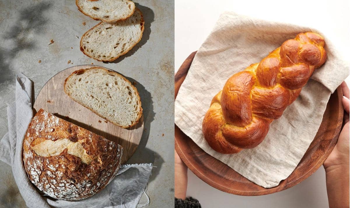 Potret roti sourdough dan roti biasa 