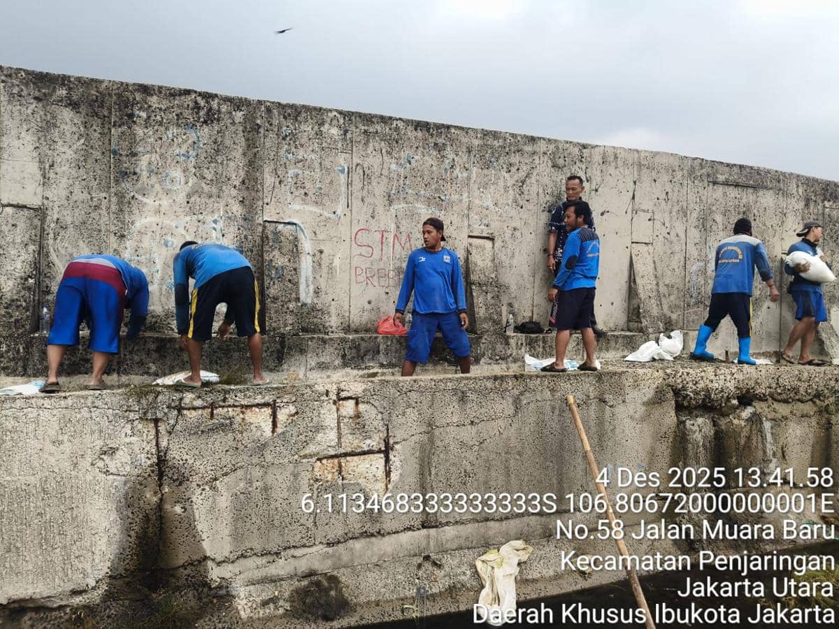 Penanganan darurat  di Tanggul Pelindo Muara Baru