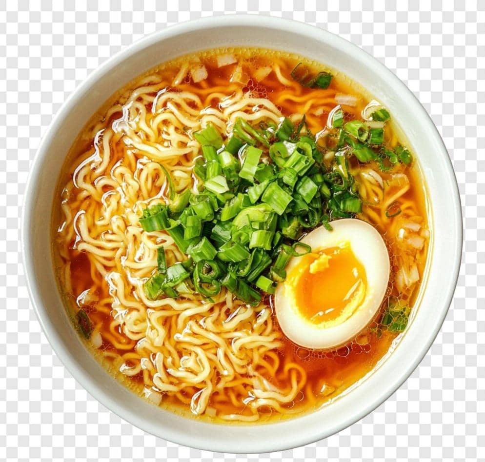 ilustrasi hidangan mi instan