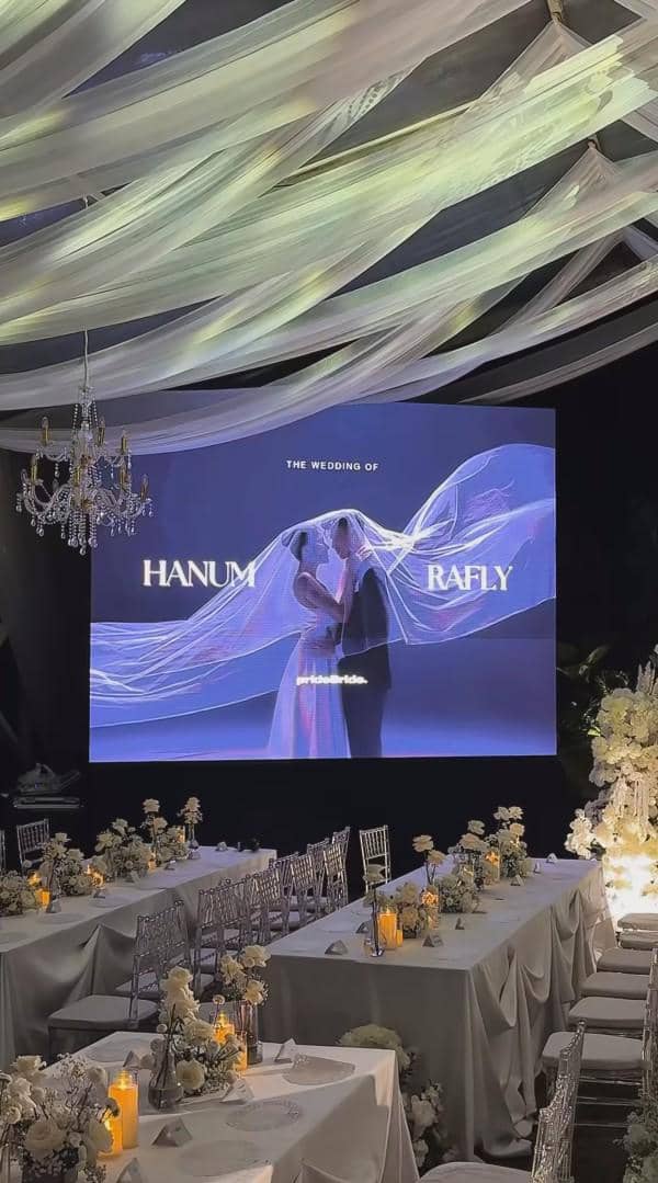 potret resepsi pernikahan Hanum Mega dan Rafly (instagram.com/yusril.hz)