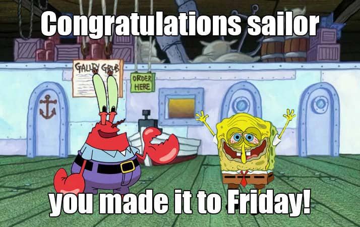 meme SpongeBob tentang Jumat