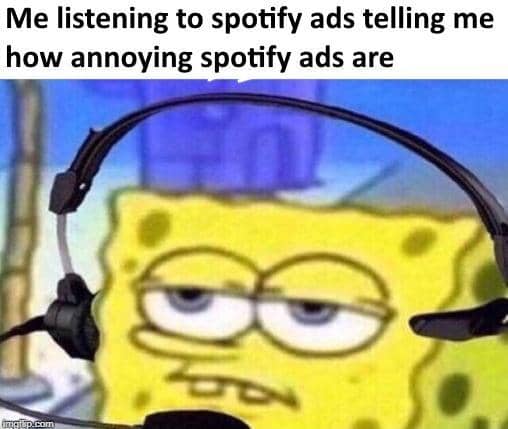 meme kartun tentang dengar lagu