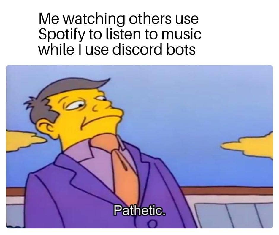 meme kartun tentang dengar lagu