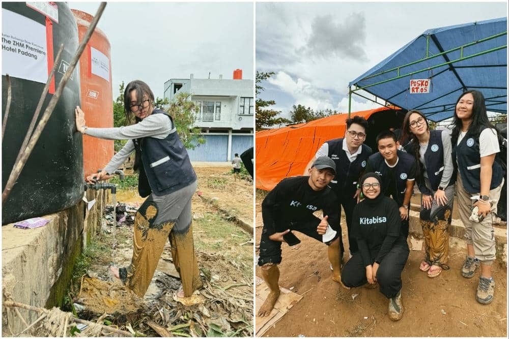 Yasmin Napper jadi relawan bencana di Padang