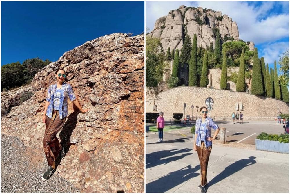 Ira Wibowo jalan-jalan di Gunung Montserrat