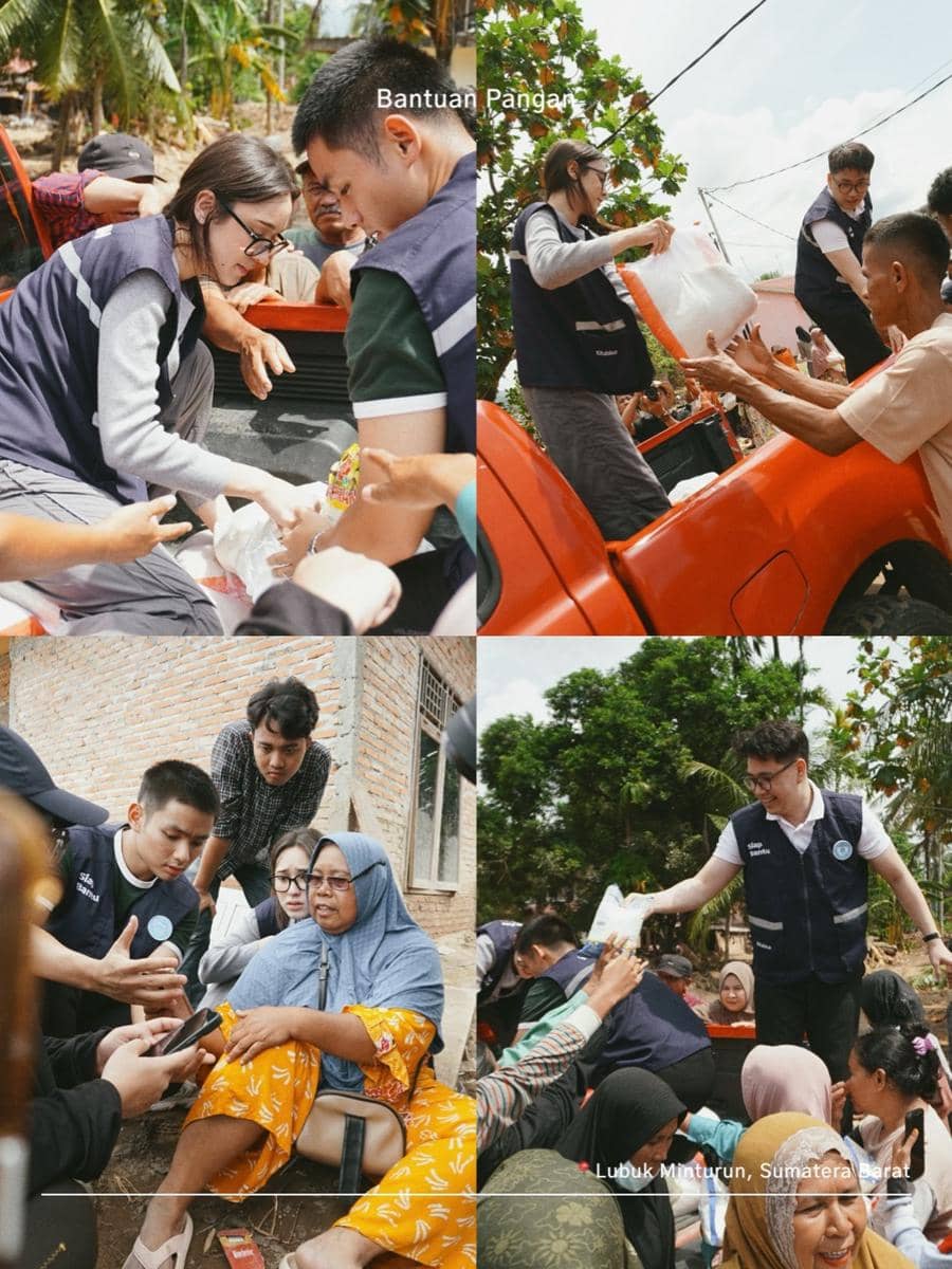 Yasmin Napper jadi relawan bencana di Padang