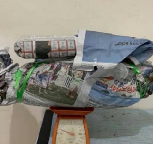 Barang bukti 1,7 Kg ganja yang disita dari di tersangka. (Dok. Polres Pagar Alam)