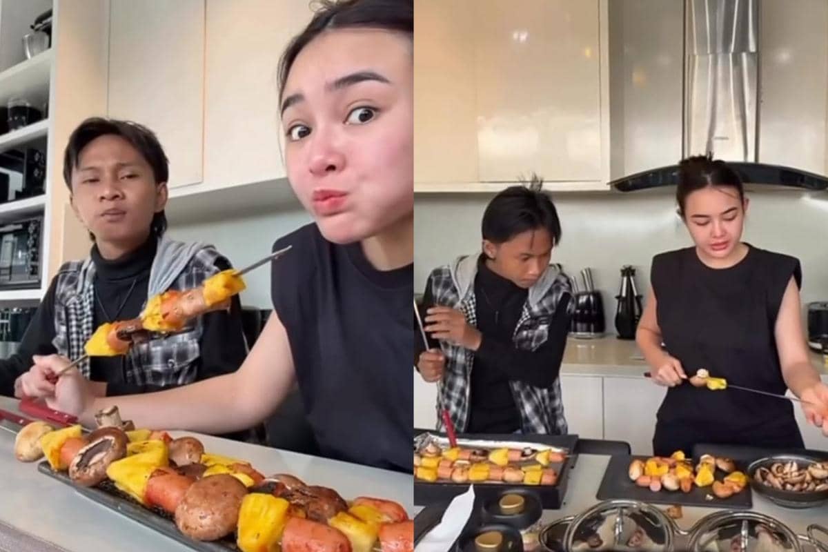 Amanda Manopo dan Fajar memasak