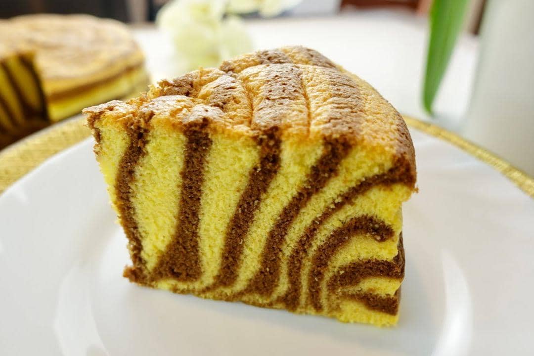 Ilustrasi zebra ogura cake