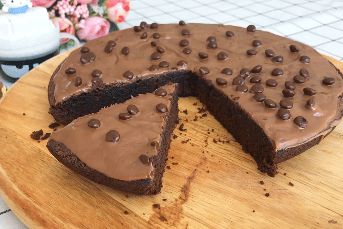 ilustrasi brownies teflon pisang versi tanpa telur 