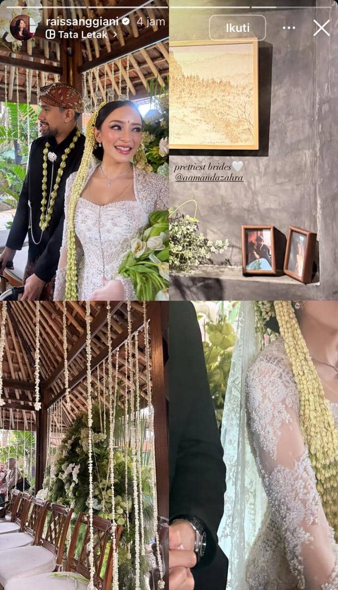 potret pernikahan Amanda Zahra dan Adli