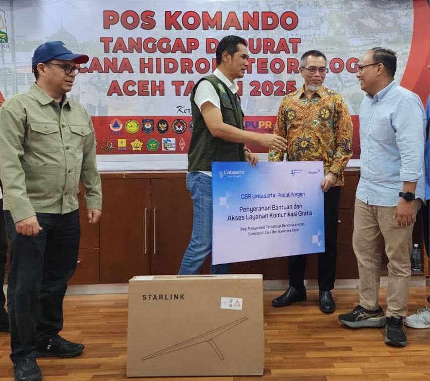 Lintasarta bantu startlink ke beberapa lokasi bencana Sumatra (dok.Lintasarta)