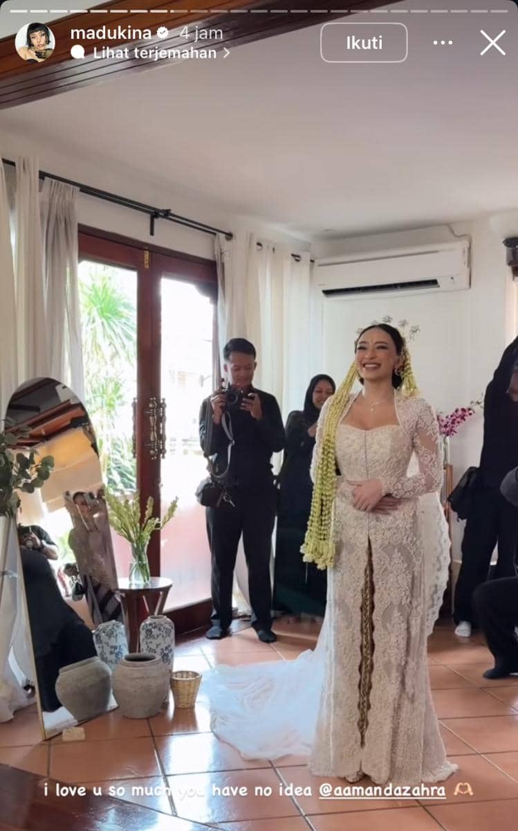 potret pernikahan Amanda Zahra dan Adli