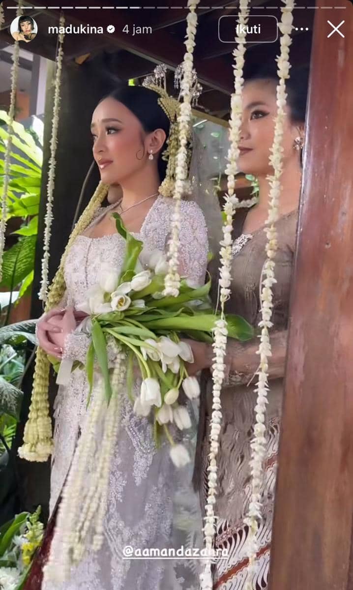 potret pernikahan Amanda Zahra dan Adli