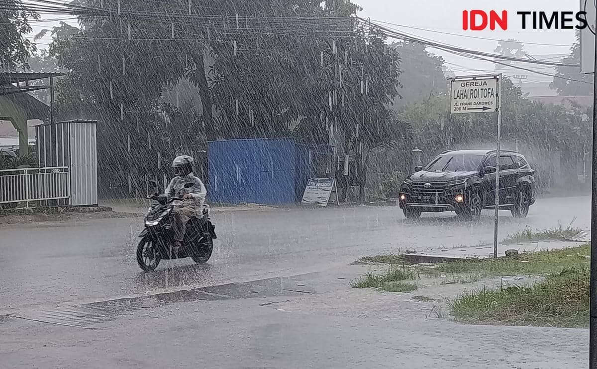 Ilustrasi hujan dan cuaca ekstrem