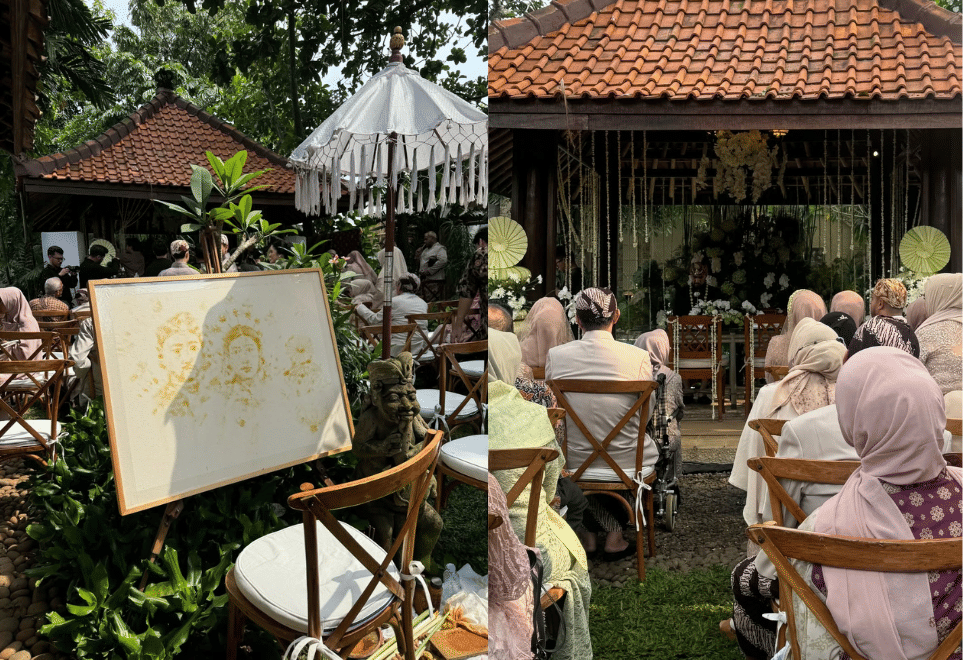 Dekorasi pernikahan Amanda Zahra